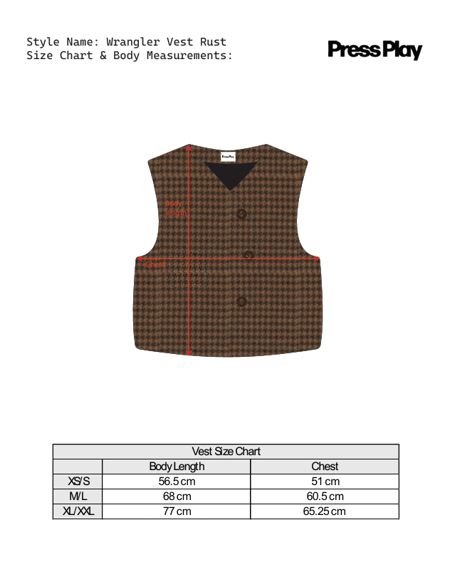 Wrangler Vest - Rust