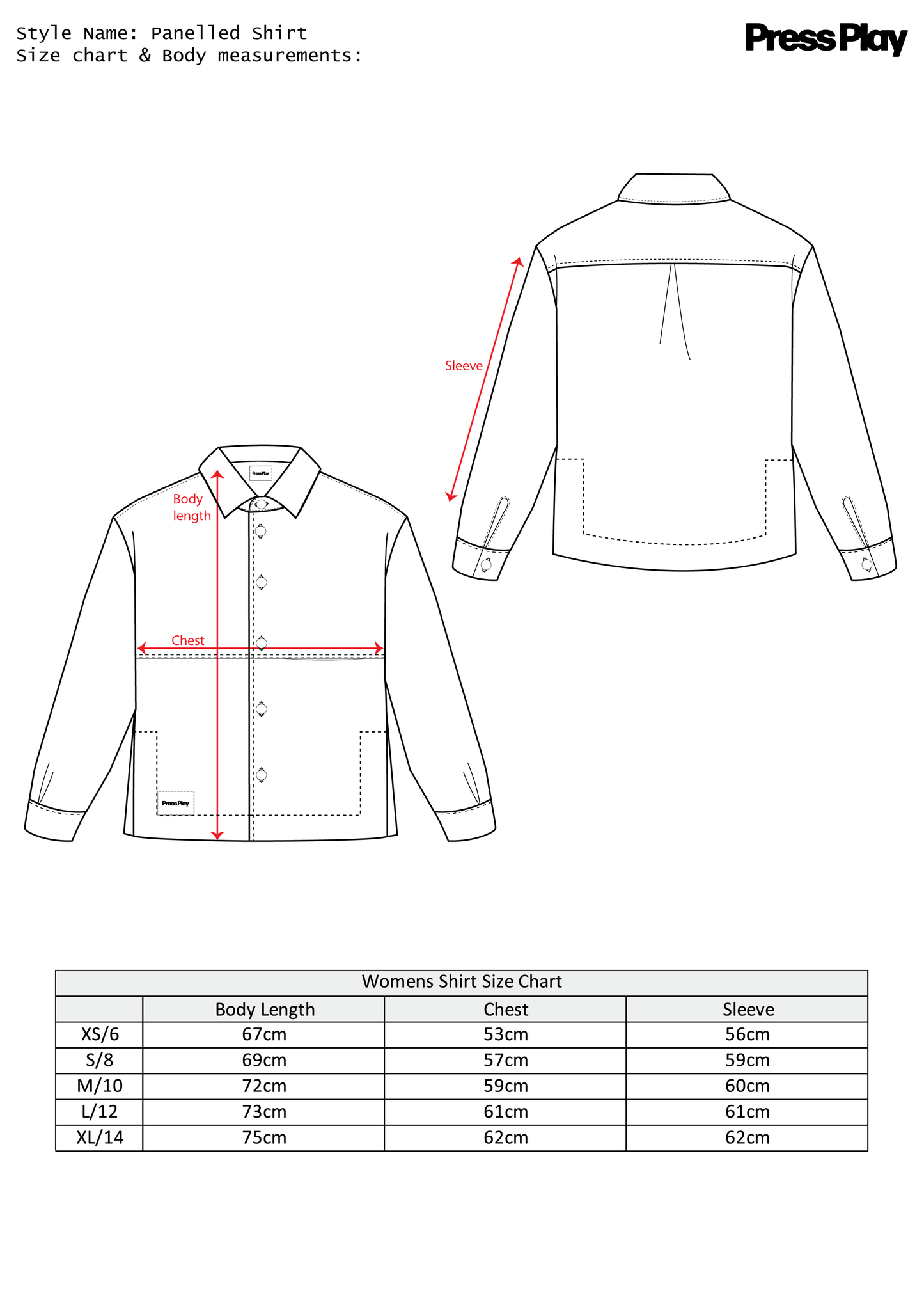 Panelled Shirt - White