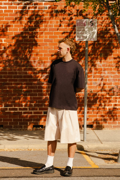 Pleated Shorts - Stone