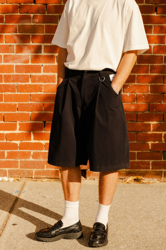 Pleated Shorts - Black