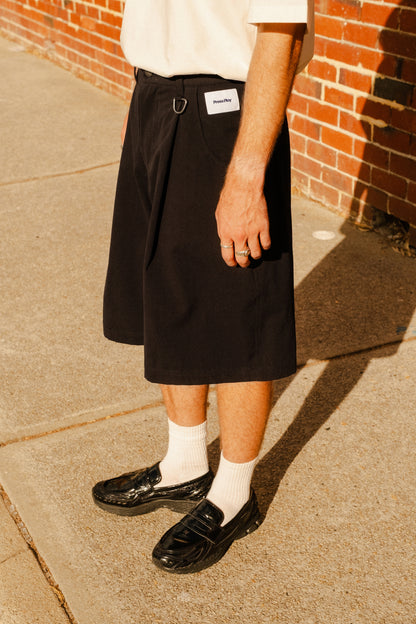 Pleated Shorts - Black
