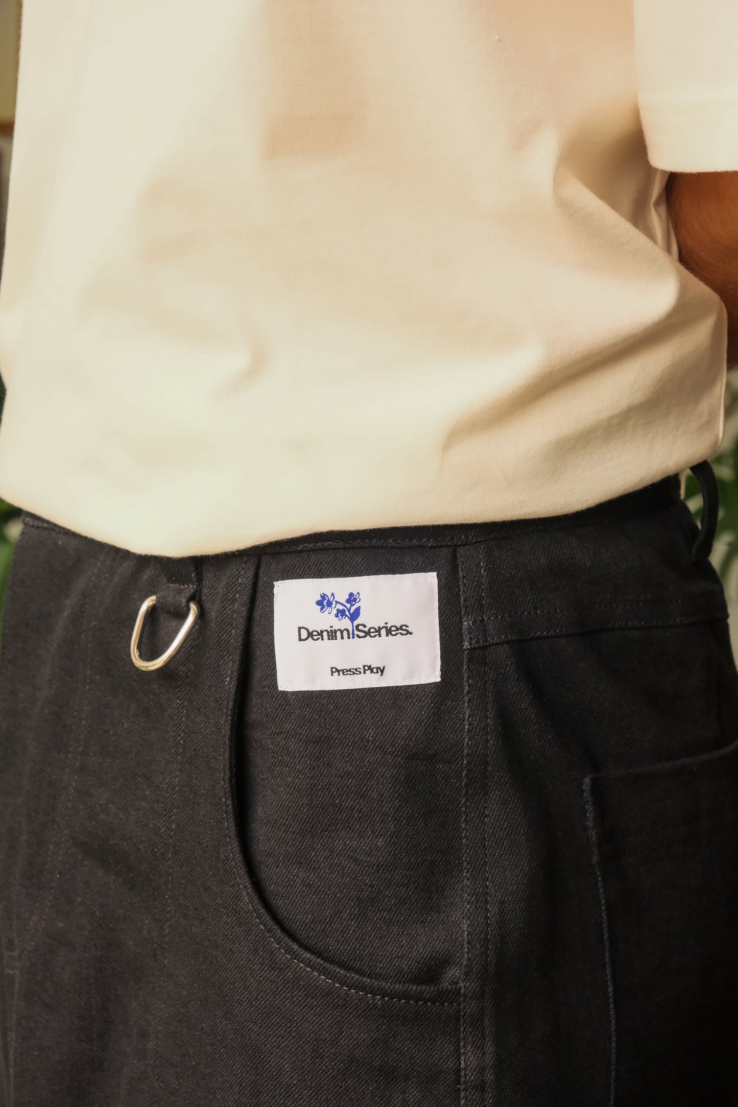 Panelled Jean - Deep Black