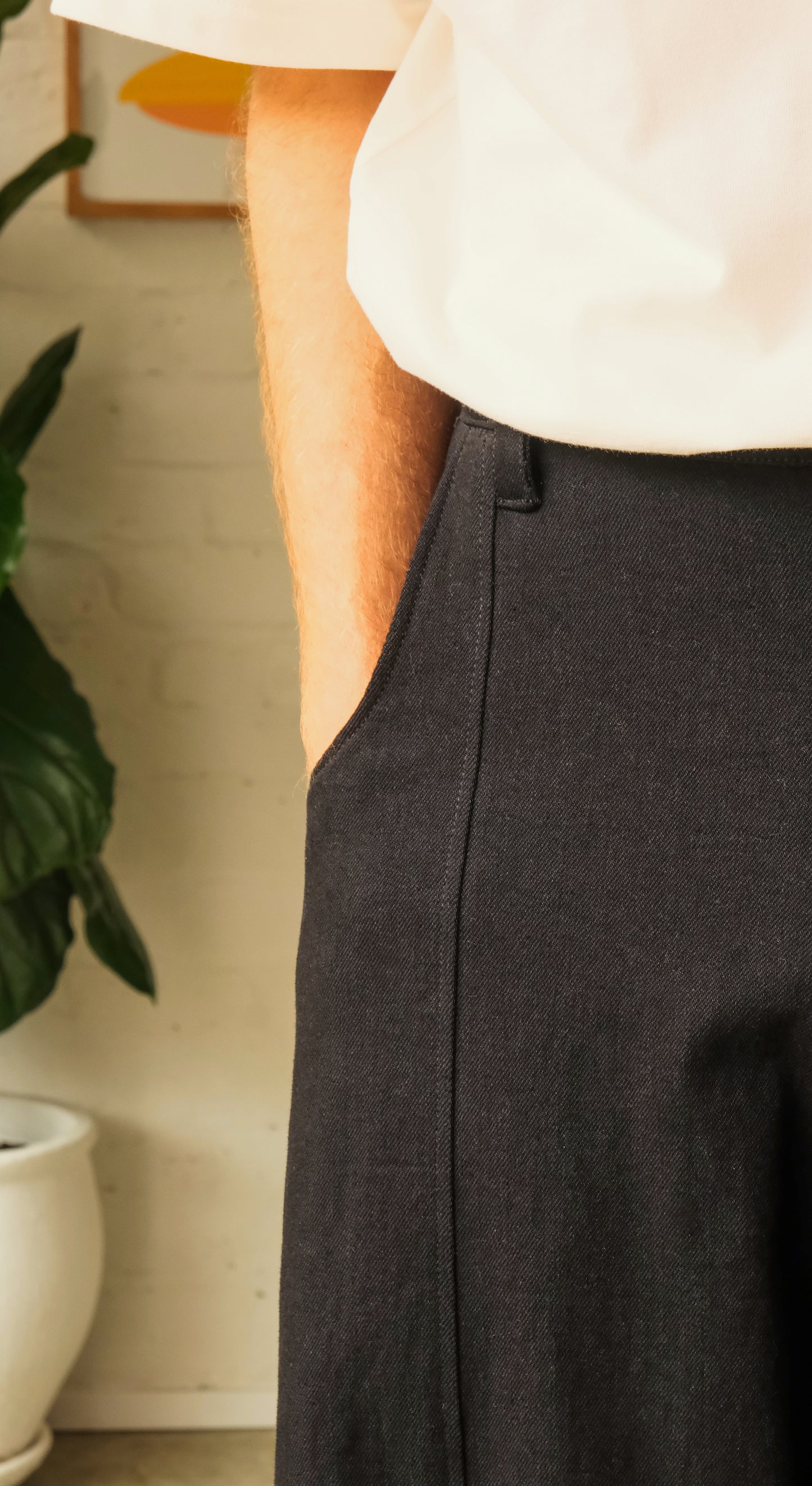 Panelled Jean - Deep Black