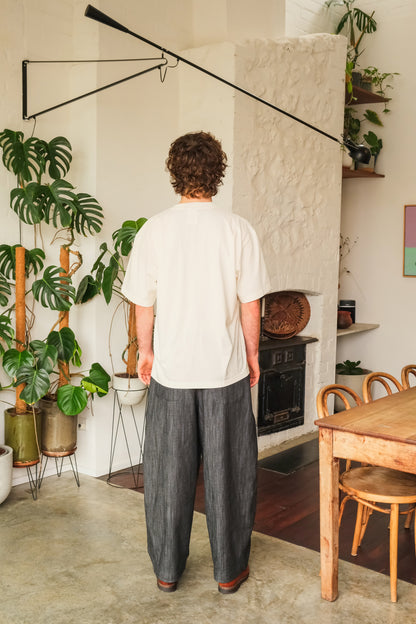 Pleated Jean - Graphite Grey