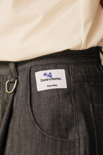 Pleated Jean - Graphite Grey