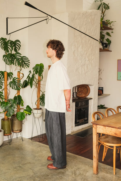 Pleated Jean - Graphite Grey