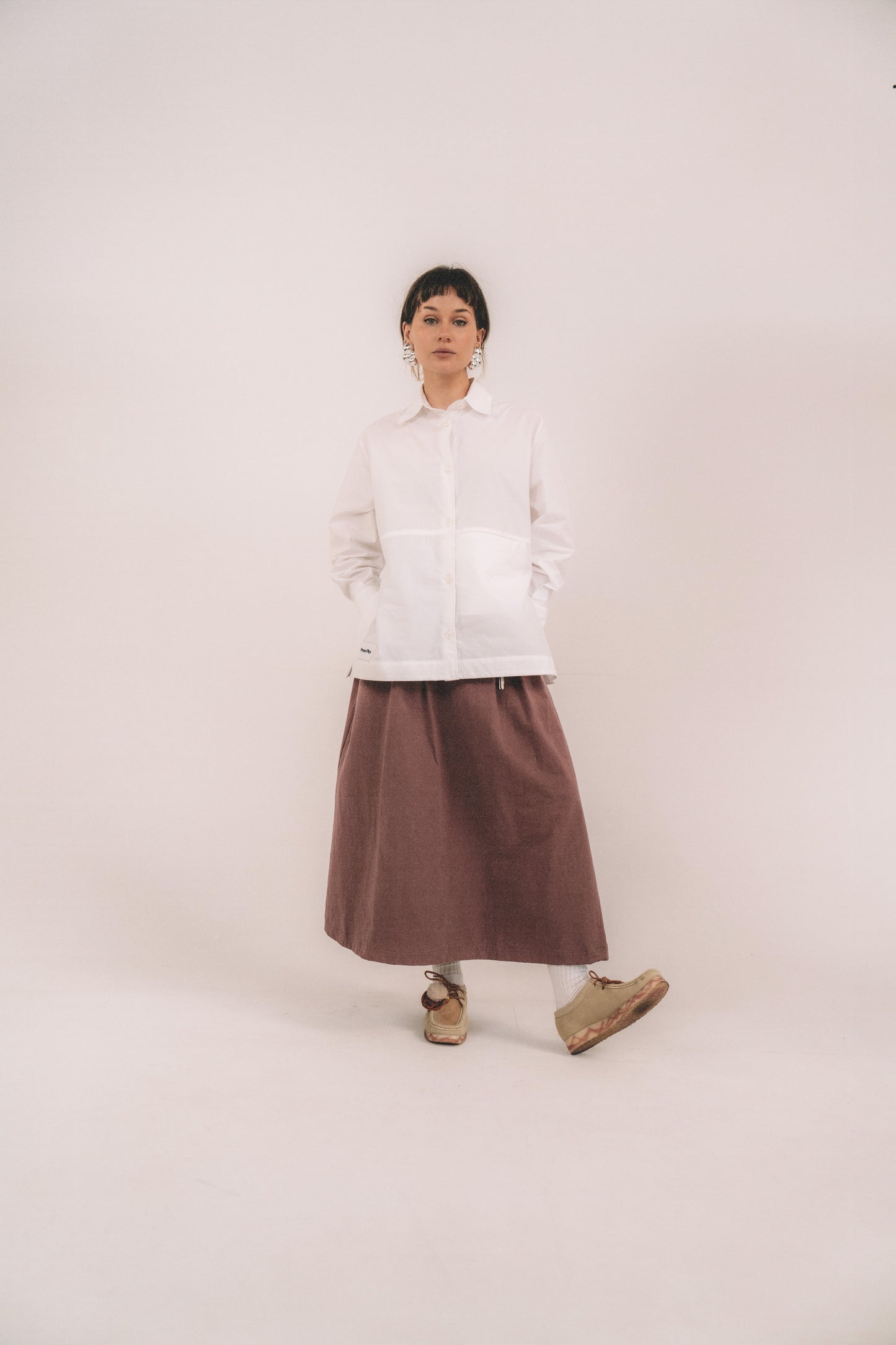Panelled Shirt - White