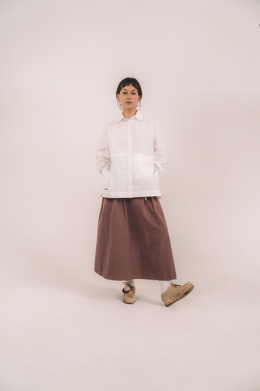 Panelled Shirt - White