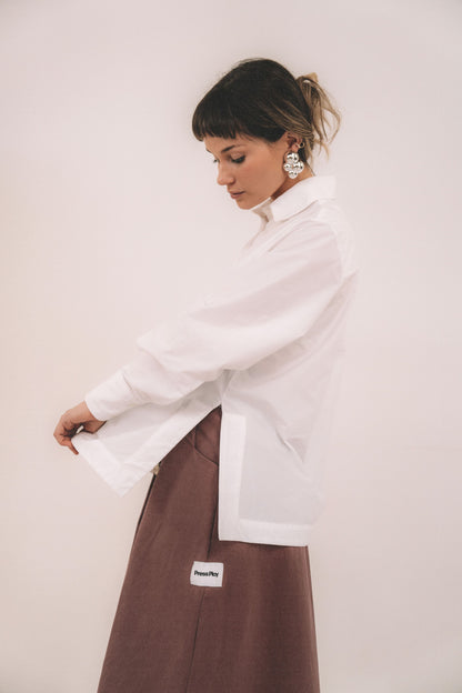 Panelled Shirt - White