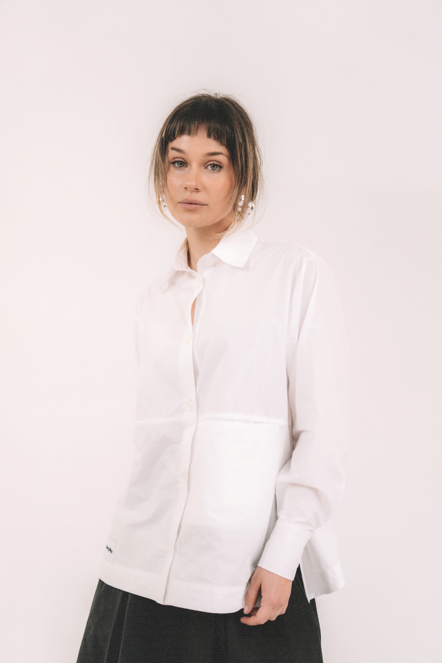 Panelled Shirt - White