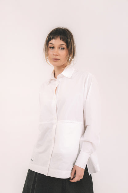 Panelled Shirt - White