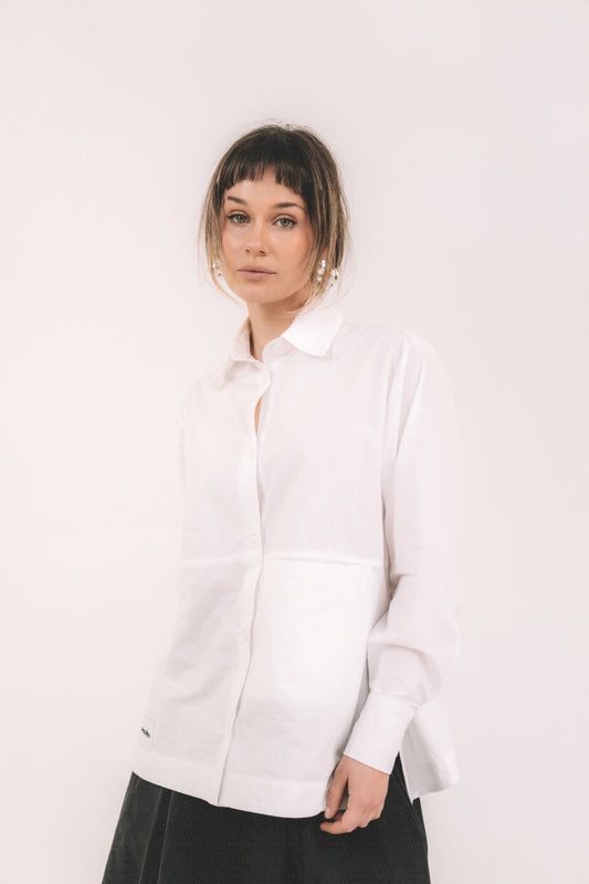 Panelled Shirt - White